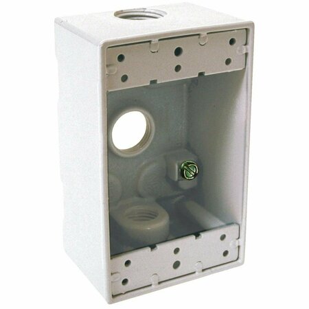 BELL Electrical Box, 18.3 cu in, Outlet Box, 1 Gang, Aluminum, Rectangular 5320-6
